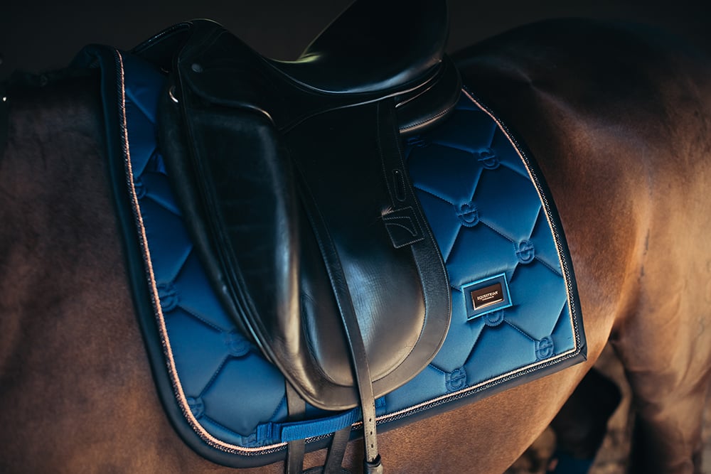 Dressage Saddle Pad Monaco Blue Full vue 4