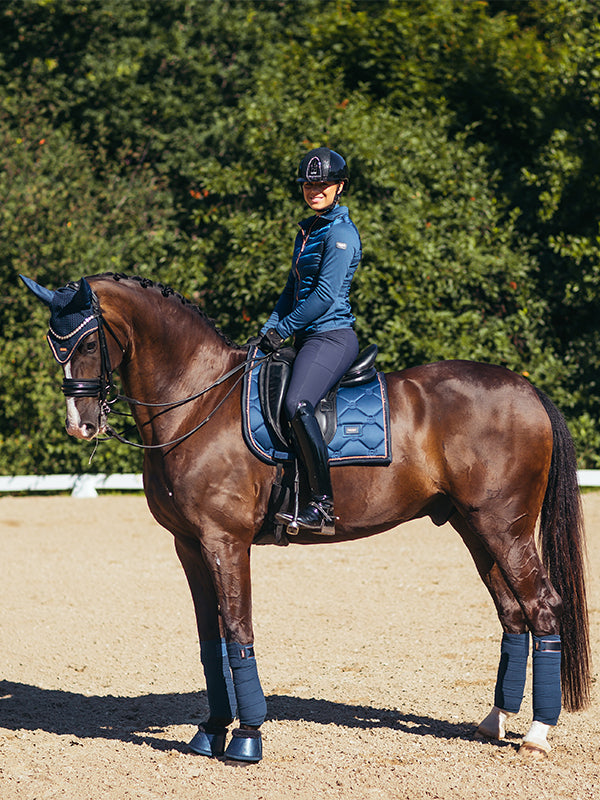 Dressage Saddle Pad Monaco Blue Full vue 2