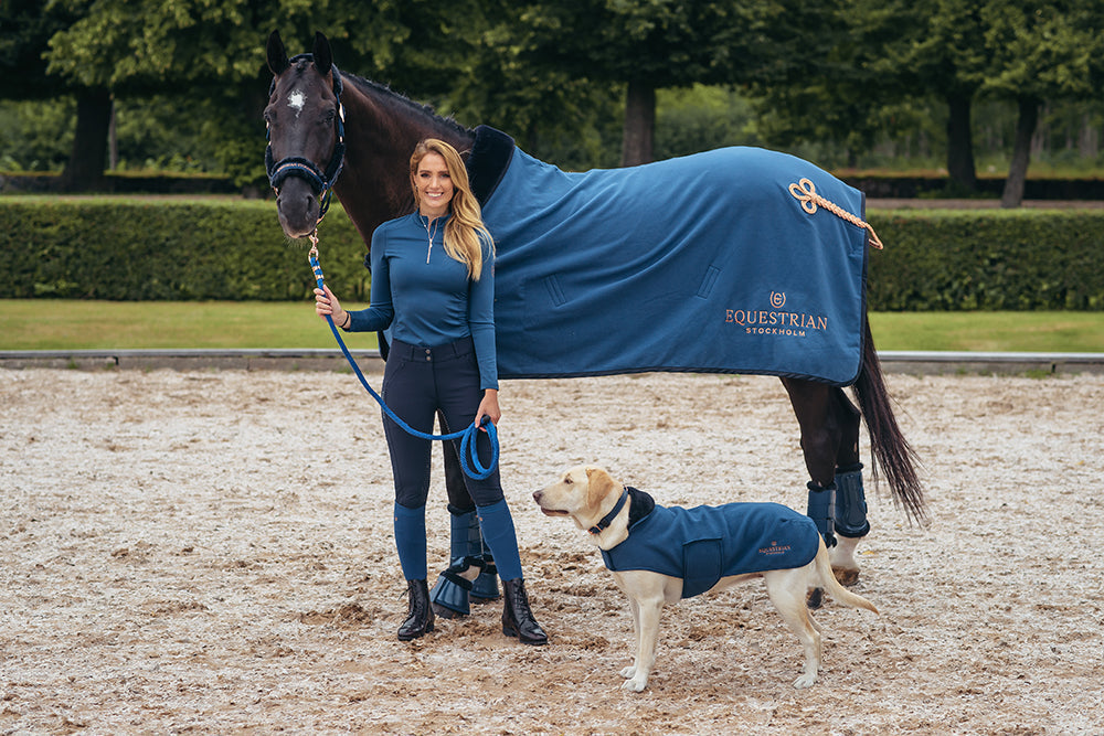 Fur Halter & Lead Rope Monaco Blue