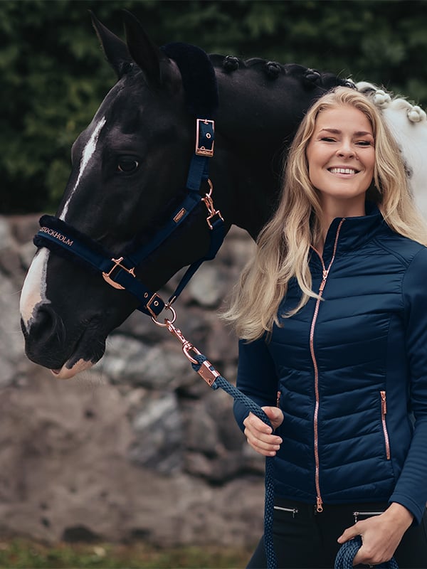 Fur Halter & Lead Rope Monaco Blue vue 2