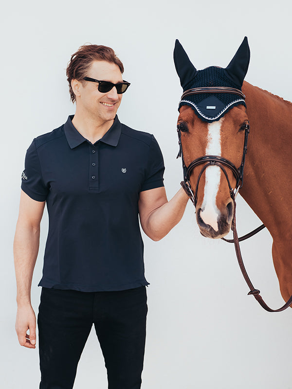Polo Shirt Men Clean Navy vue 5
