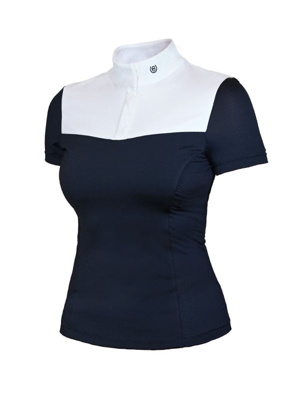 Refined Competition Top Navy White Short Sleeve vue 1