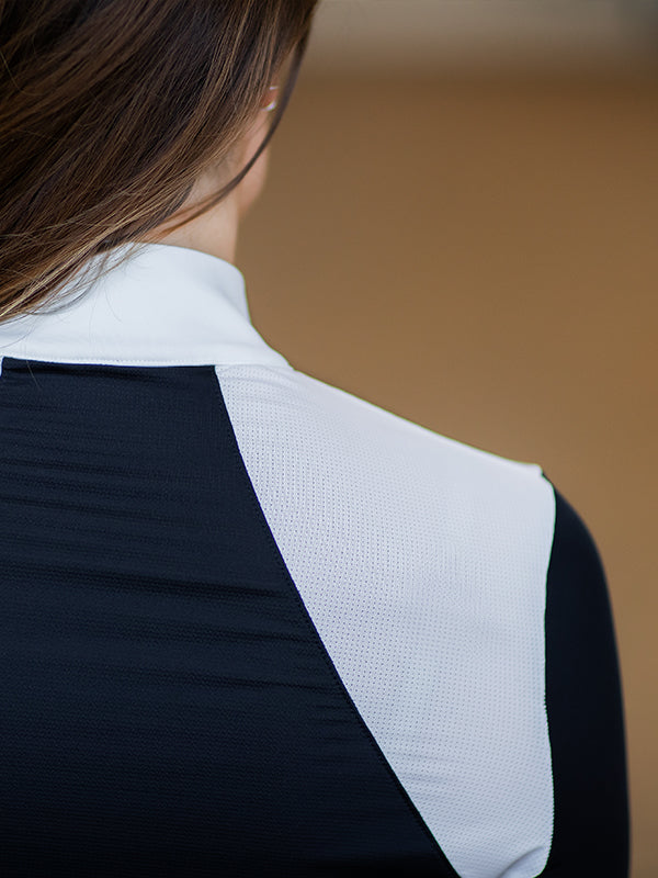 Refined Competition Top Navy White Short Sleeve