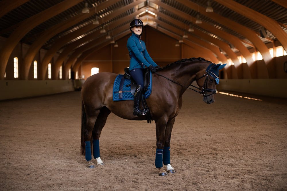 Dressage Saddle Pad No Boundaries Monaco Blue Full vue 4