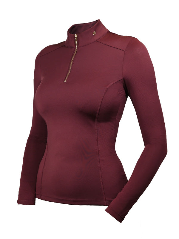 Essential Mesh Top New Maroon