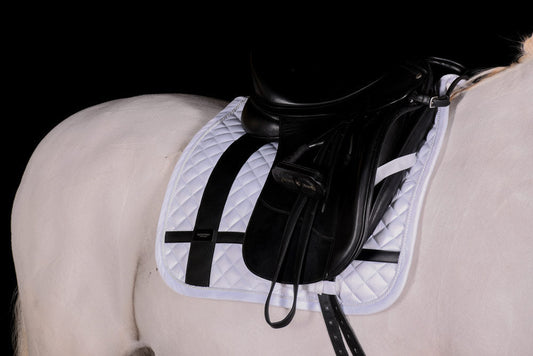 Dressage Saddle Pad No Boundaries White Cob