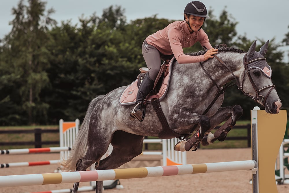 Pink Saddle Pad Pink Pearl Jump Full