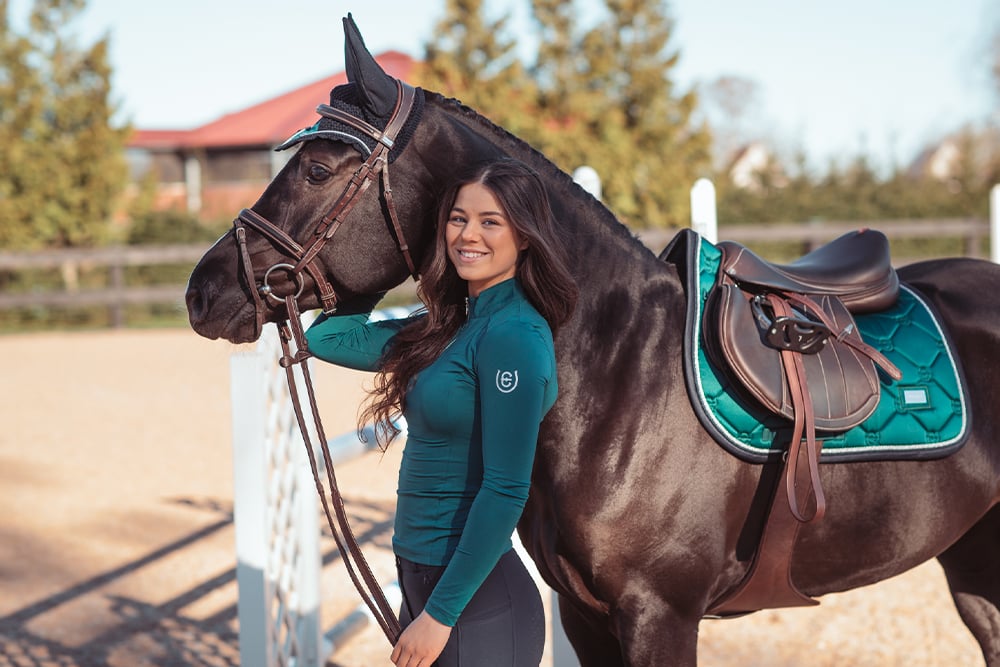 Jump Saddle Pad Emerald Full vue 3