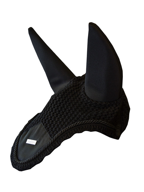 Padded Ear Bonnet Black Silver