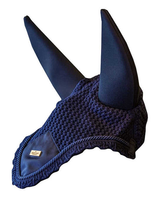 Padded Ear Bonnet Navy Gold
