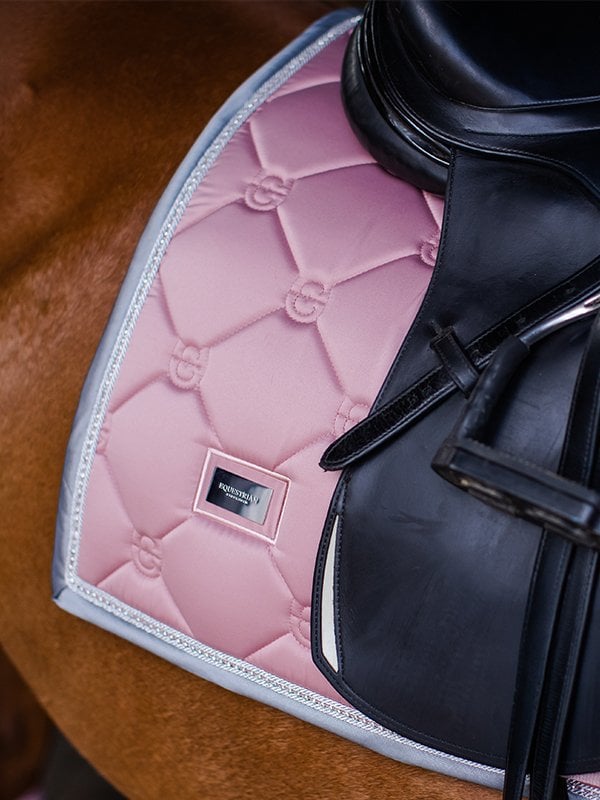 Dressage Saddle Pad Pink Crystal Full