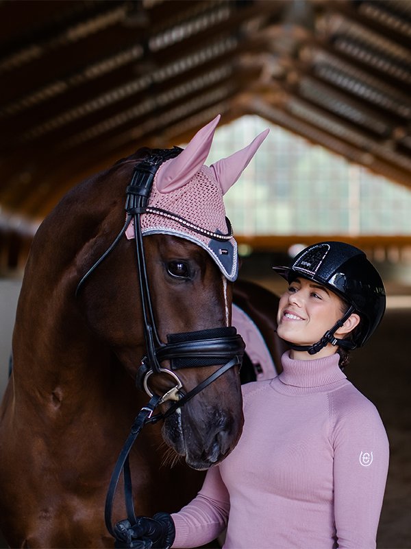 Ear Bonnet Pink Crystal