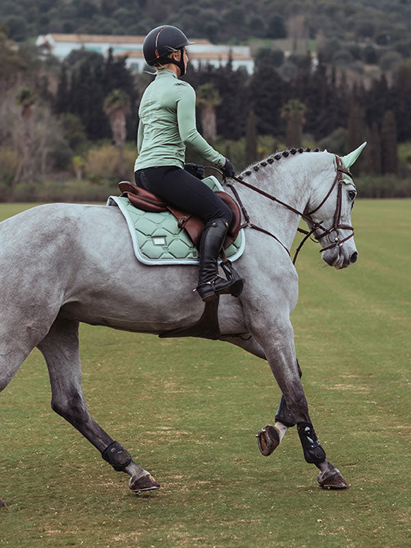Jump Saddle Pad Pistachio White Full vue 2