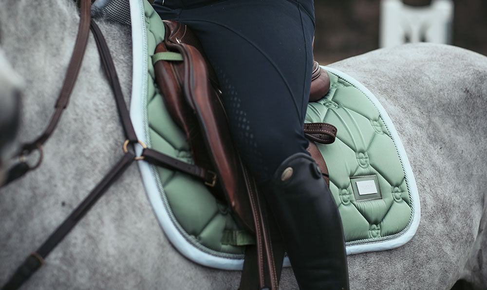 Jump Saddle Pad Pistachio White Full vue 3