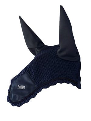 Plain Ear Bonnet Navy Silver vue 1