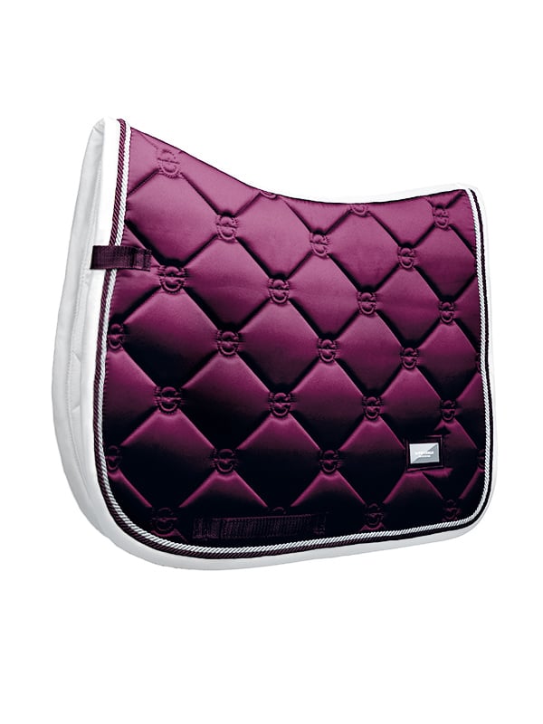 Dressage Saddle Pad Purple White Edge Cob