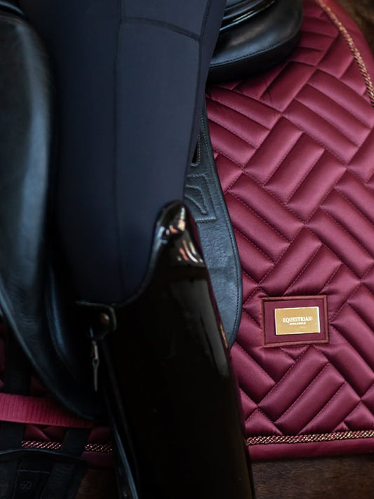 Dressage Saddle Pad New Maroon Cob