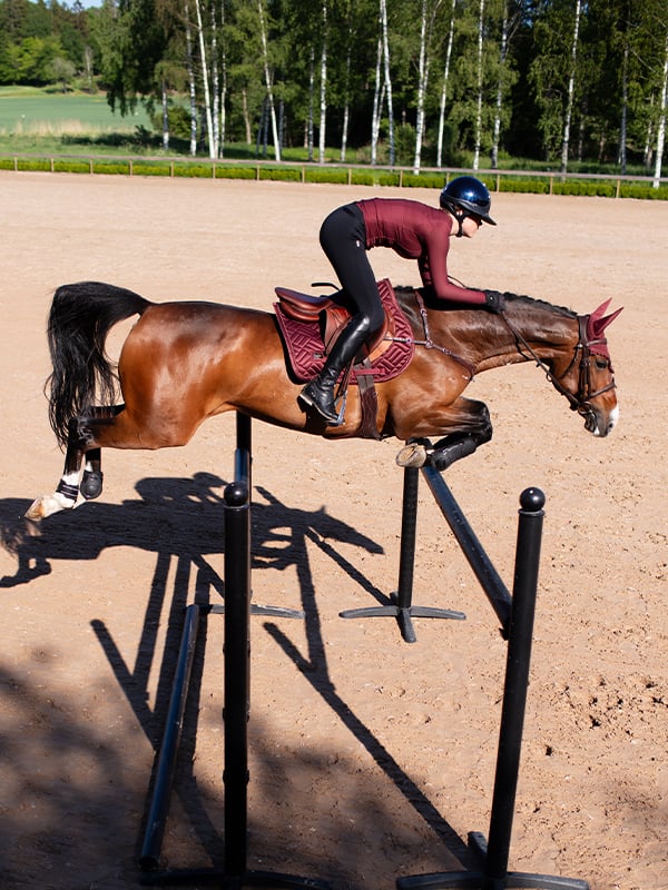 Jump Saddle Pad New Maroon Full vue 4