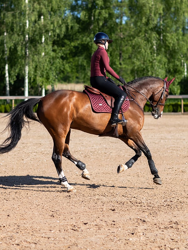 Jump Saddle Pad New Maroon Full vue 3