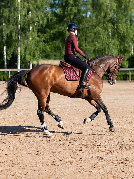 Jump Saddle Pad New Maroon Full