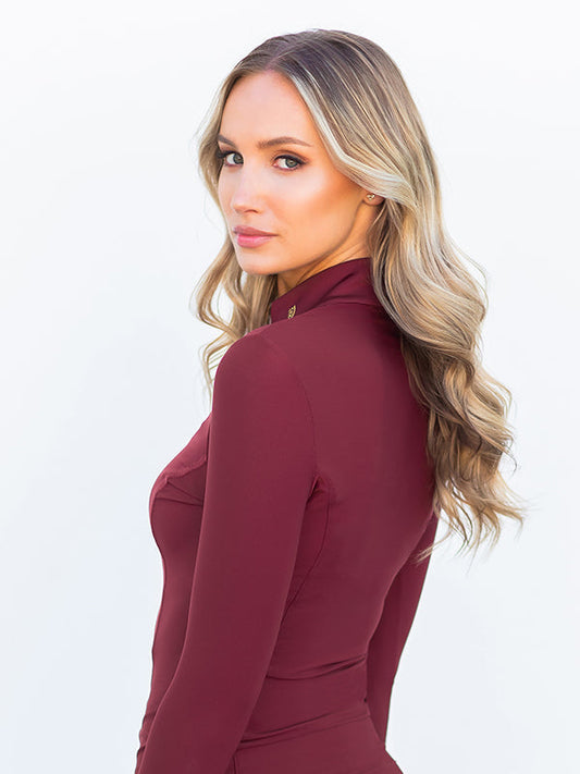 Essential Mesh Top New Maroon