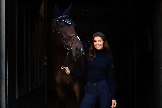 Knitted Polo Top Royal Classic