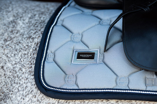 Dressage Saddle Pad Crystal Grey Cob