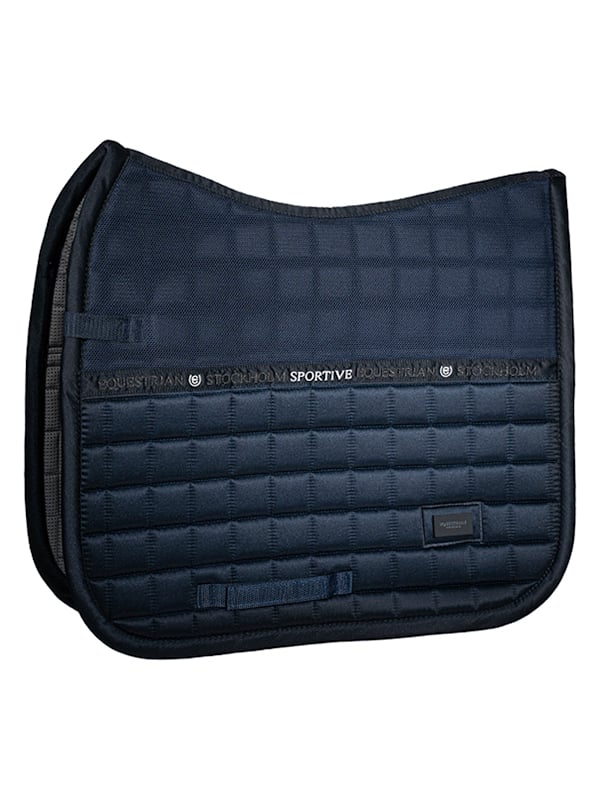 Dressage Saddle Pad Sportive Navy Cob vue 1