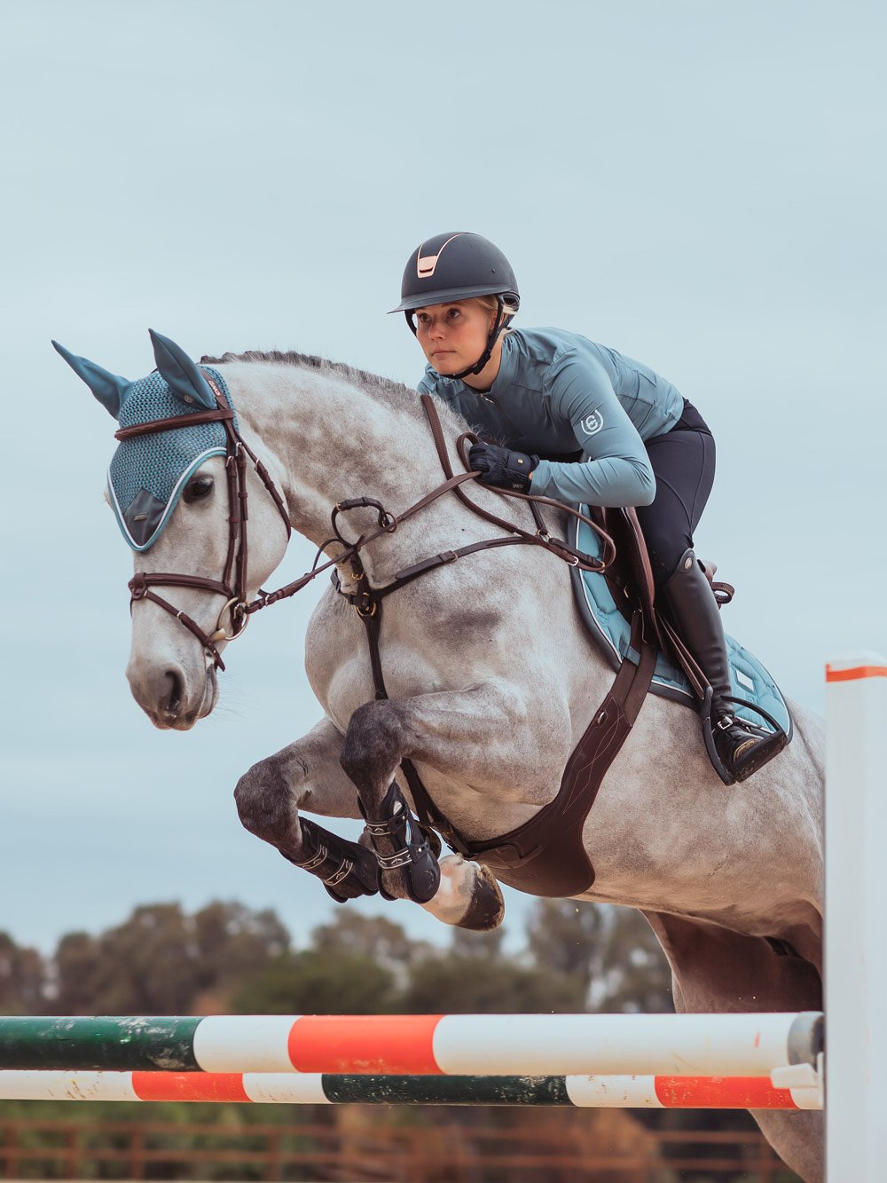 Jump Saddle Pad Steel Blue Full