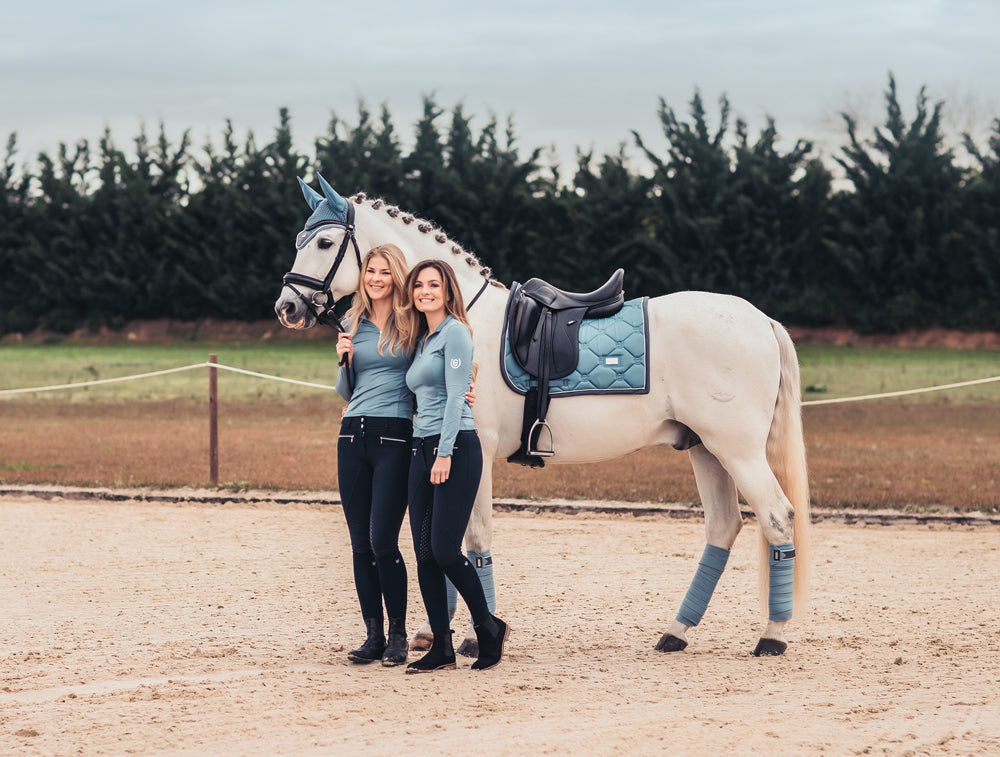Dressage Saddle Pad Steel Blue Full vue 7