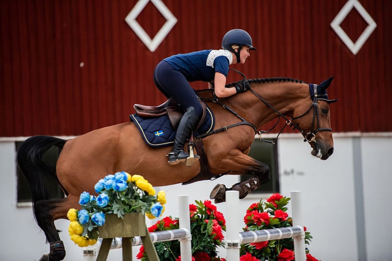 Jump Saddle Pad Sweden Nation navy Full vue 3