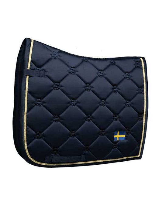 Dressage Saddle Pad Sweden Nation Navy Full