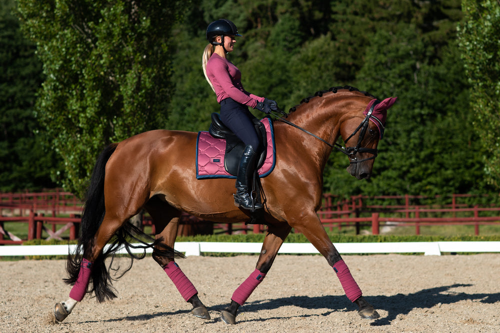 Pink Saddle Pad Timeless Rose Dressage Full