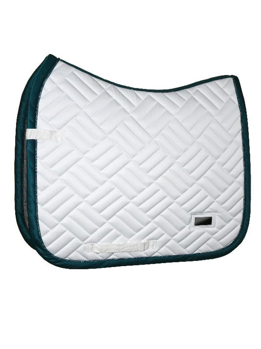 Dressage Saddle Pad  Modern White Dramatic Monday Cob