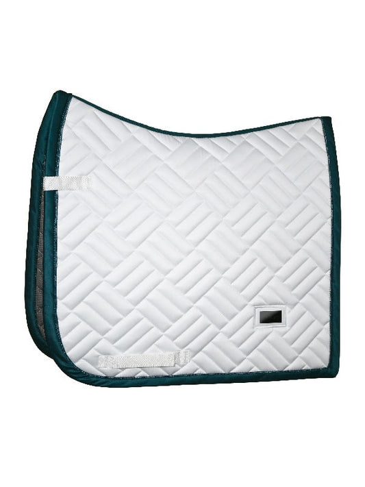 Dressage Saddle Pad  Modern White Dramatic Monday Full