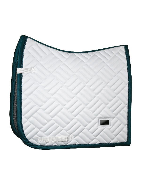 Dressage Saddle Pad  Modern White Dramatic Monday Full