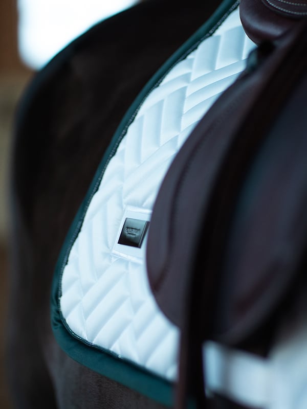 Jump Saddle Pad Modern White Dramatic Monday Full