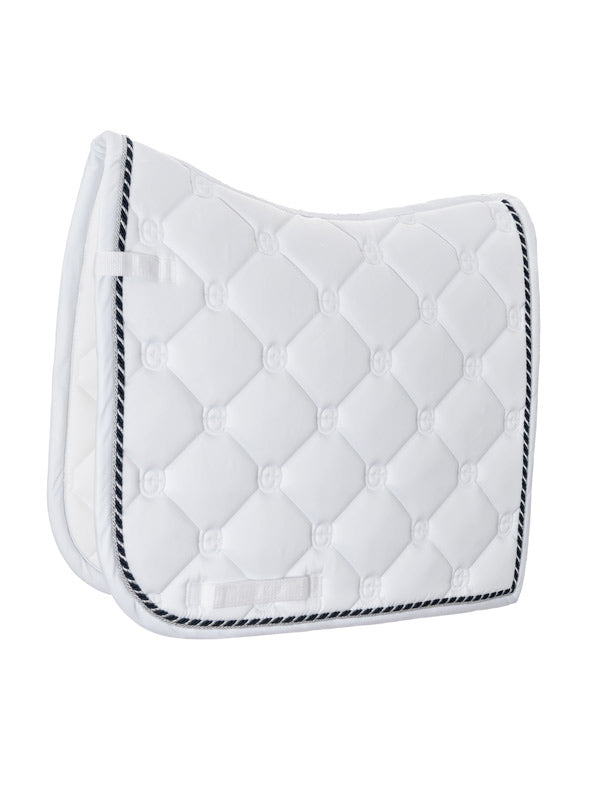 Dressage Saddle Pad White Perfection Without Badge Full